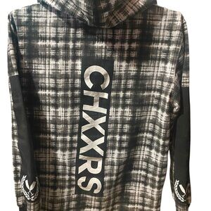 Black and White Plaid Hoodie